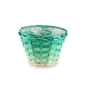 Portavaso in legno sfumato verde, Ø22H16 cm (kit da 10)