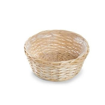 Portavaso tondo in vimini naturale (kit da 10)