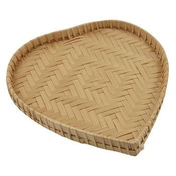 Portapane basso in midollino a cuore (kit da 10)