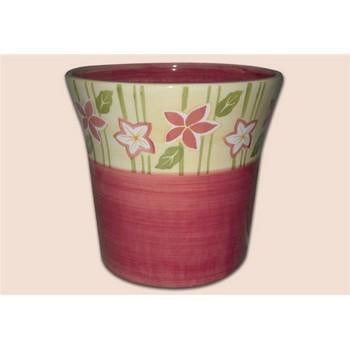 Vaso in ceramica con fascia a fiori, H16 cm (kit da 5)