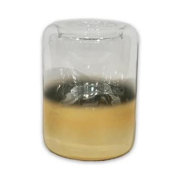 Vaso vetro sfumato Oro, Ø17x24 cm