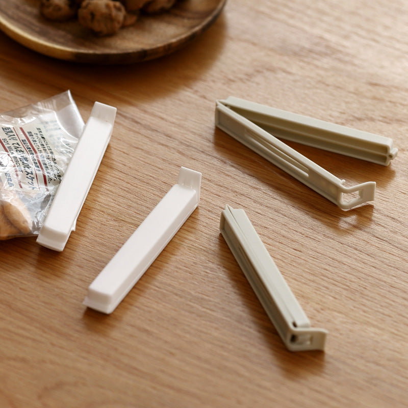 Clip sigillasacchetti per alimenti, set da 5, grigio o bianco – dettaglio 1