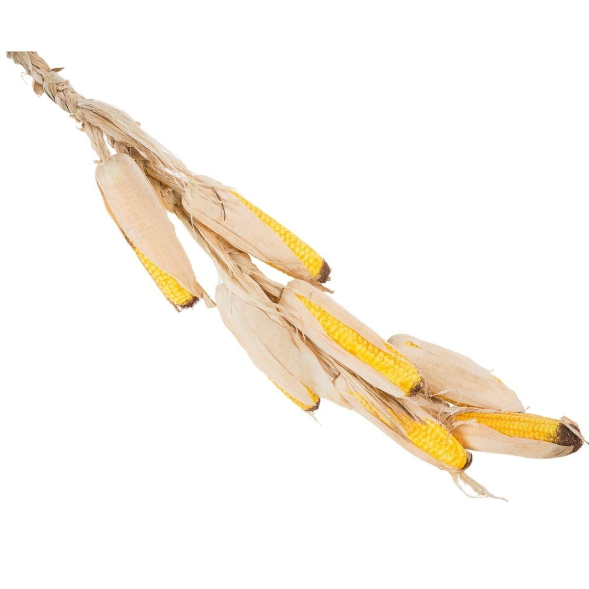 Decorazione a treccia di pannocchie e rafia, H65 cm (kit da 5)