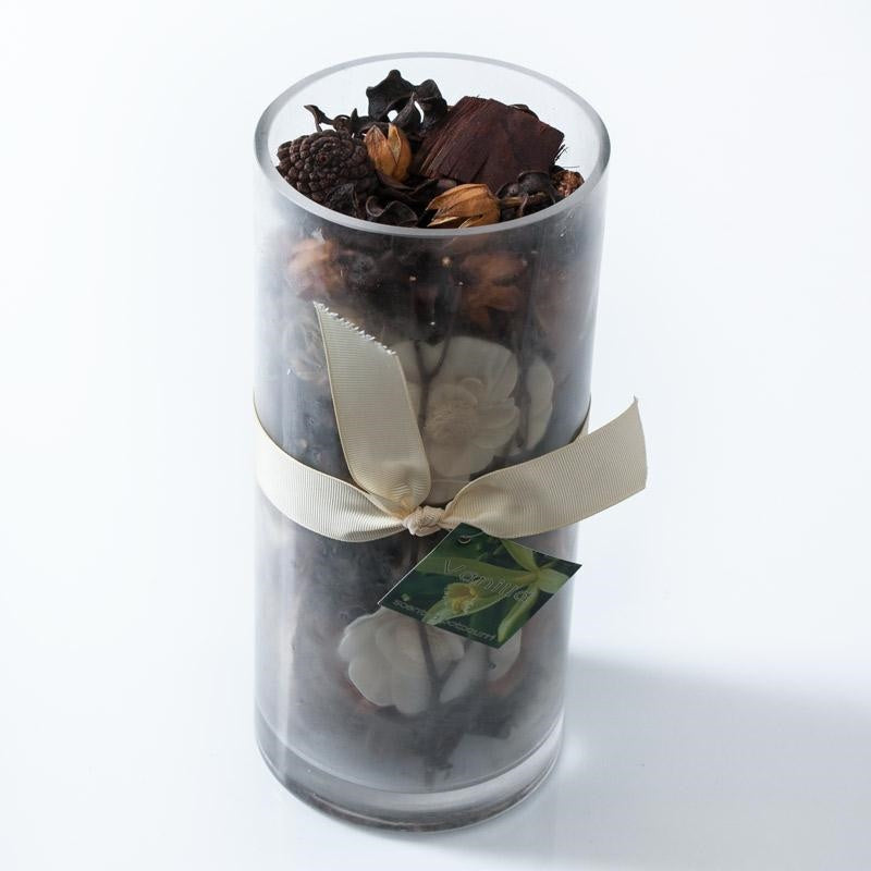 Potpourri vaso vetro profumazione vaniglia cm.25 prov.cina