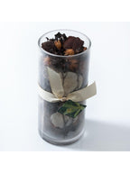 Potpourri in vaso di vetro alla vaniglia, H25 cm