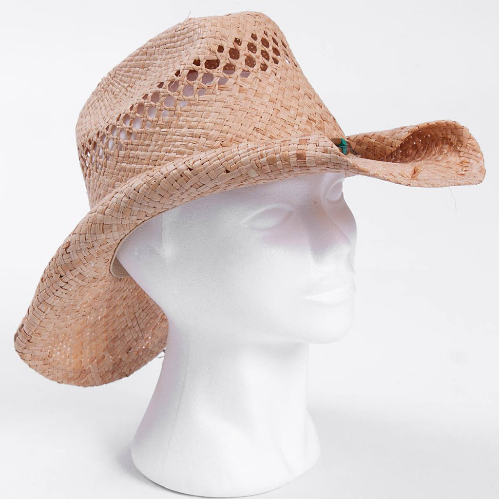 Cappello in rafia stile Panama, 22x36H15 cm (kit da 3)