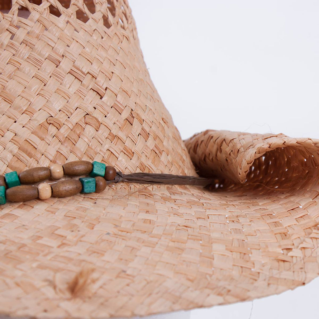 Cappello in rafia stile Panama, 22x36H15 cm (kit da 3)