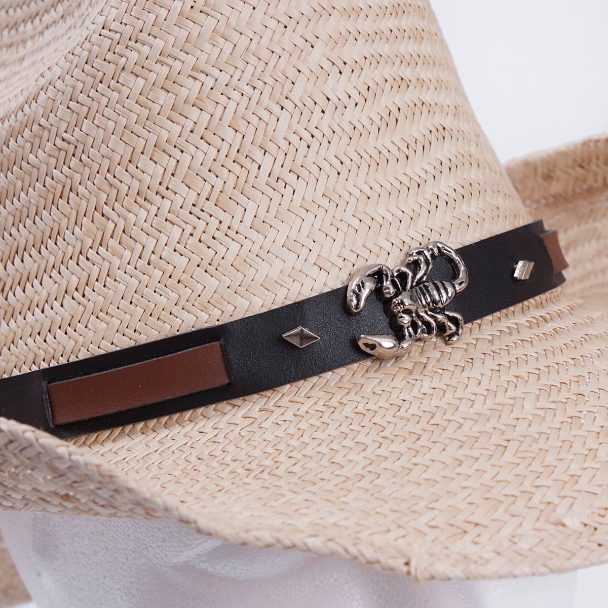 Cappello in rafia stile Panama, taglia 58