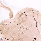 Decorazione natalizia a cuore dorato, 4H9 cm (kit da 10)