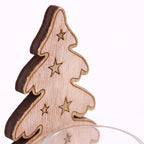 Portacandela natalizio in mdf, Ø13H15 cm (kit da 5)