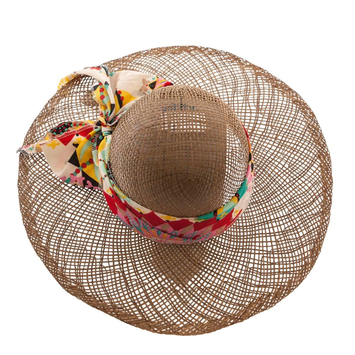 Cappello da donna in paglia con nastro (kit da 5)