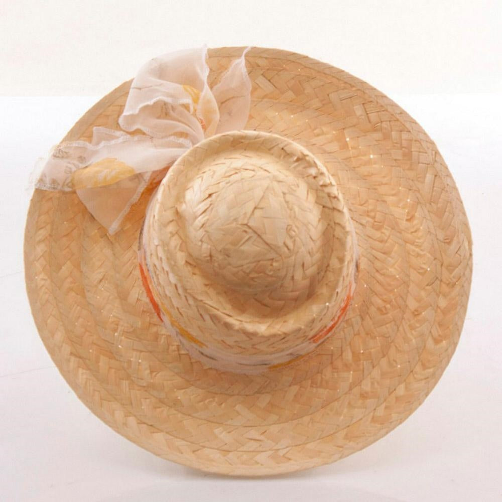Cappello in paglia da donna con nastro (kit da 5)