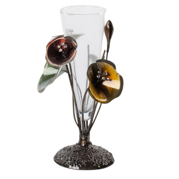 Vaso in filometallico, 17x17x27 cm