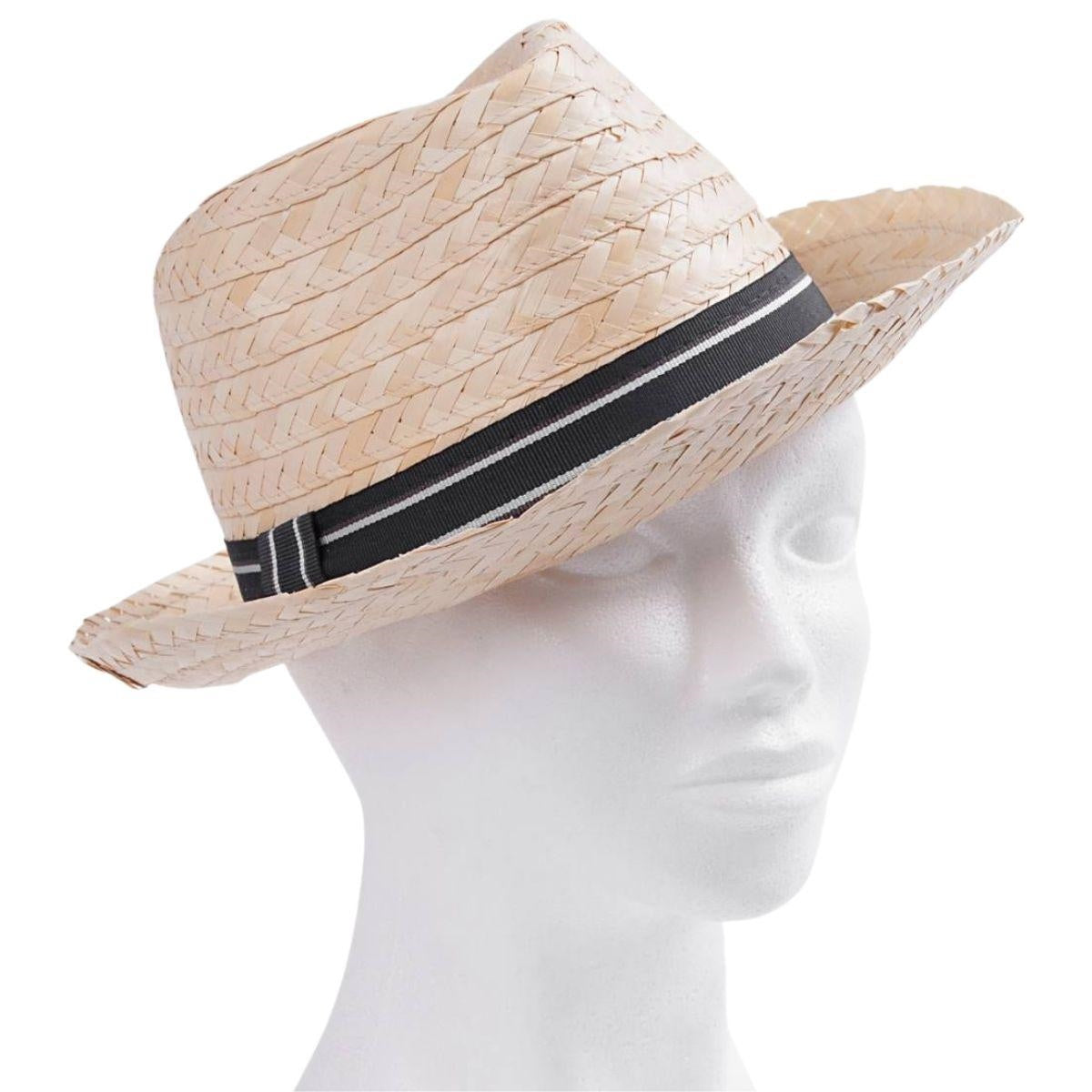 Cappello da uomo in foglia di palma modello cubano, taglia 59 (kit da 5)