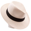 Cappello panama bianco in fibra di carta, taglia L/59 (kit da 3)