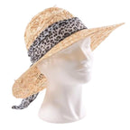 Cappello da donna in paglia con nastro, taglia 57 (kit da 3)