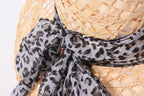 Cappello da donna in paglia con nastro, taglia 57 (kit da 3)