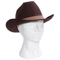 Cappello in poliestere marrone con fascetta, taglia unica (kit da 10)