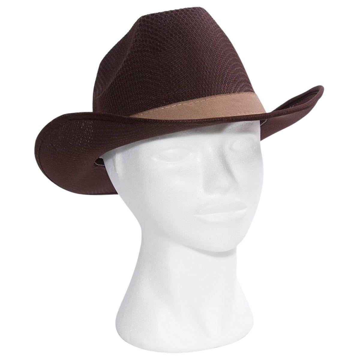 Cappello in poliestere marrone con fascetta, taglia unica (kit da 10)