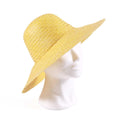 Cappello in palma giallo, taglia unica (kit da 10)