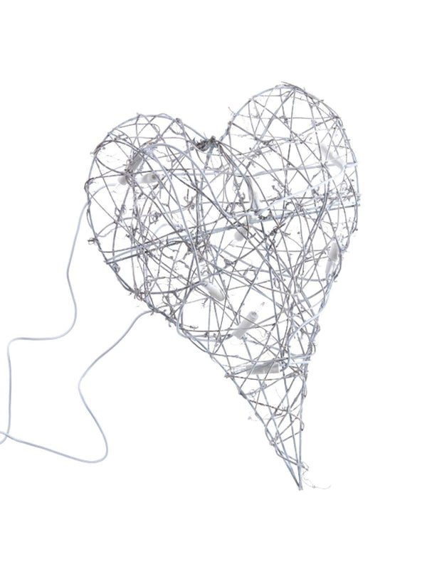 Decorazione cuore con luci, 32X38 cm (kit da 3)