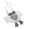 Gufo decorativo in legno, H26 cm (kit da 10)