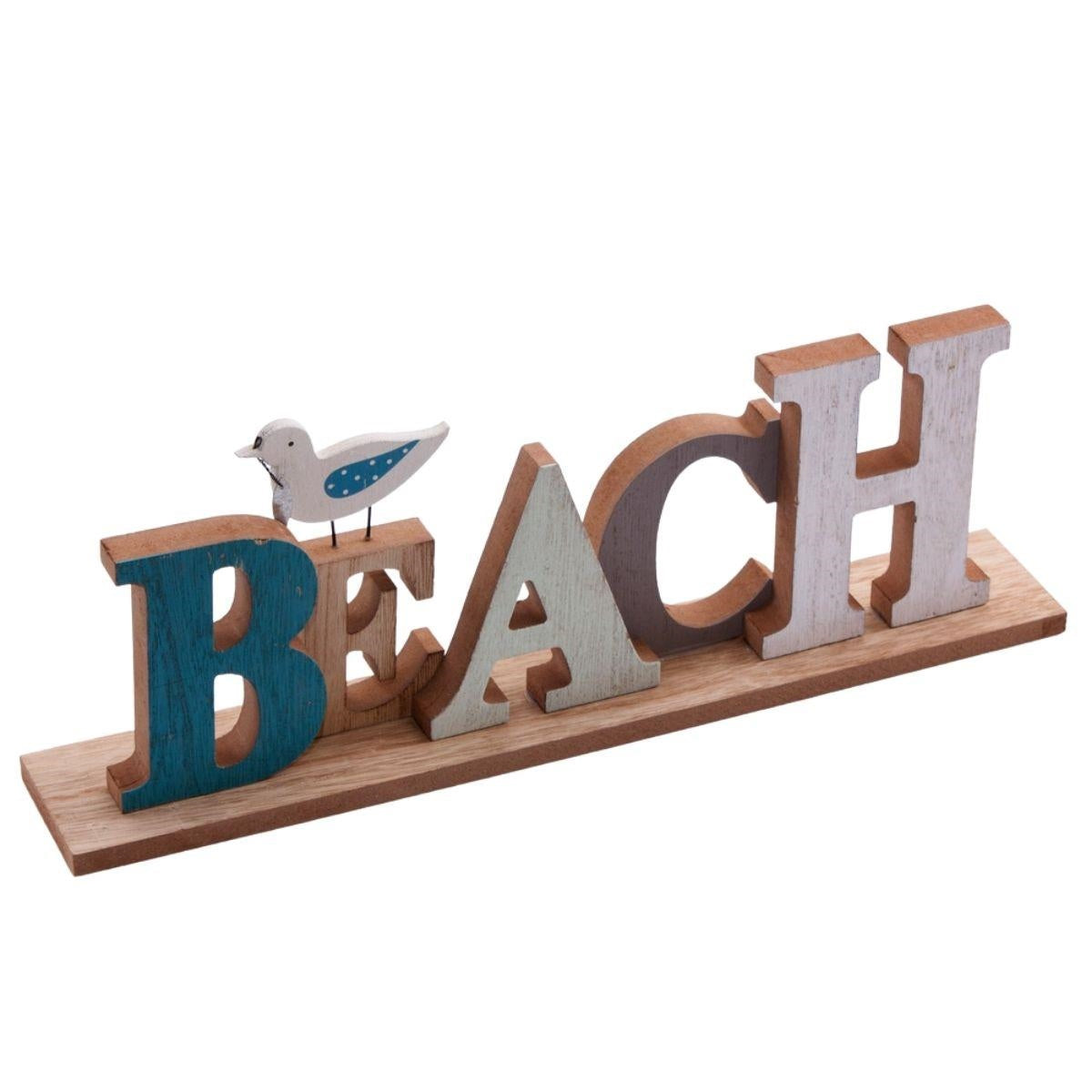 Decorazione in legno Beach, 37x6x13 cm (kit da 5)