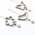 Decorazioni da appendere fiore, farfalla e uccello, 9 cm (kit da 5)