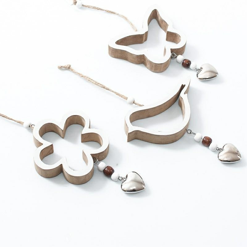 Decorazioni da appendere fiore, farfalla e uccello, 9 cm (kit da 5)