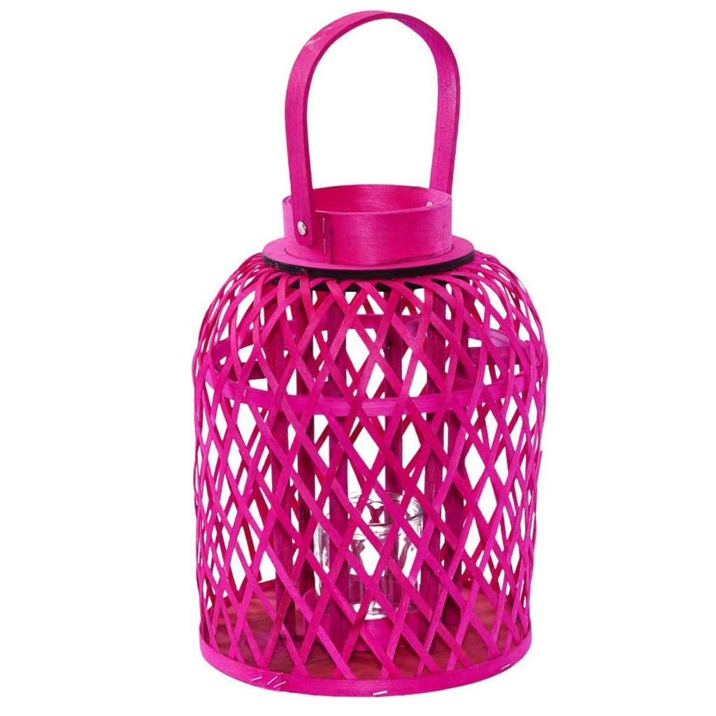 Lanterna in abete fucsia, Ø11H30 cm