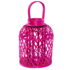 Lanterna in abete fucsia, Ø11H30 cm