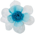 Fiore decorativo in carta azzurra, Ø30 cm (kit da 10)