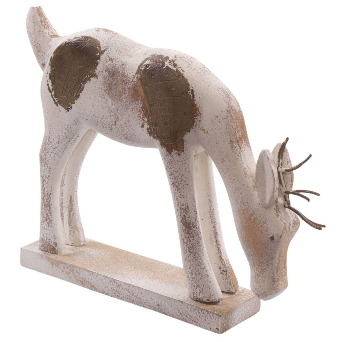Decorazione antilope in legno di mango, 49x10x36 cm