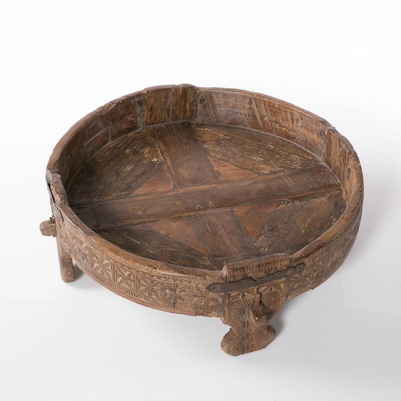 Macina decorativa in legno di teak, Ø82H30 cm
