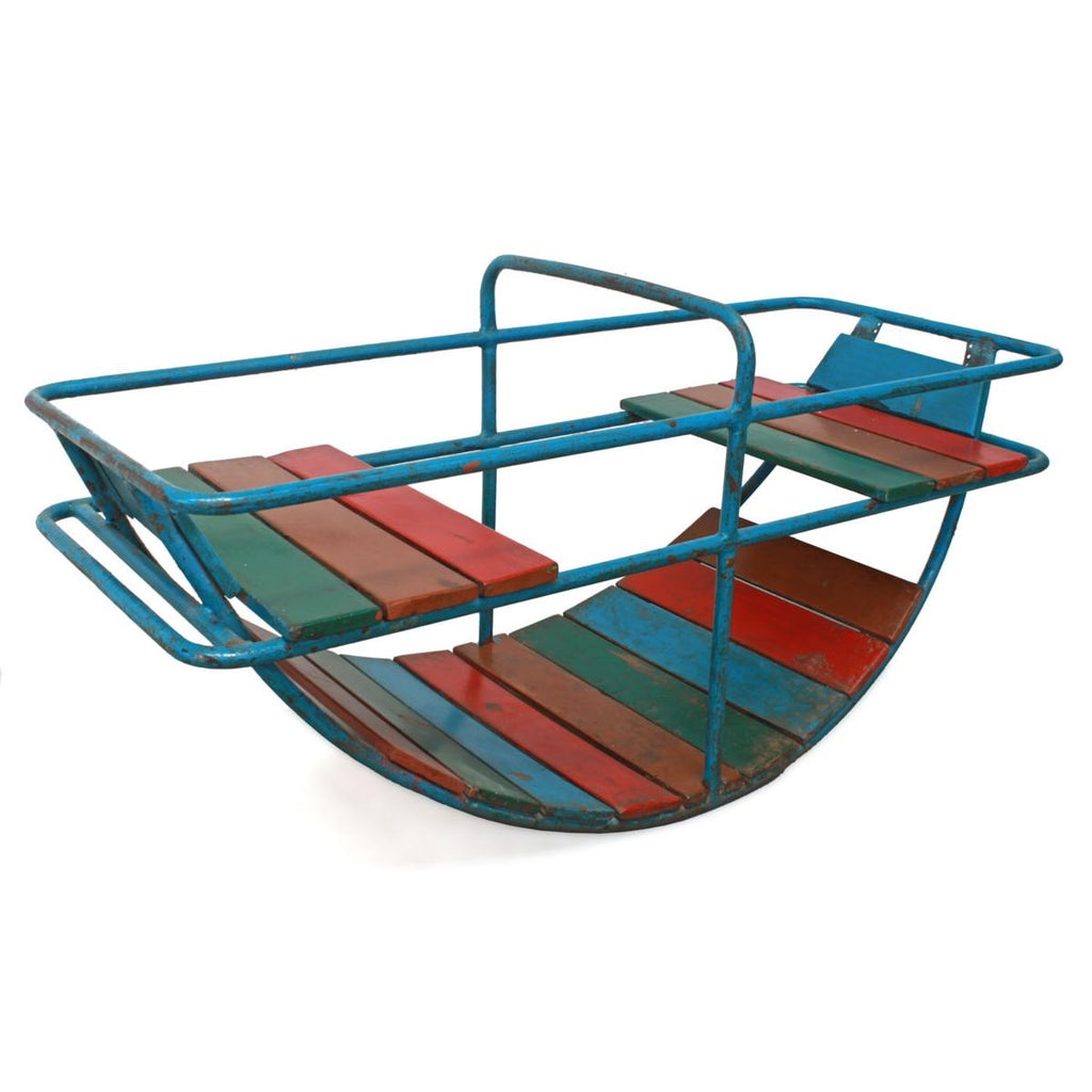 Dondolo decorativo per bambini in metallo, 103x14x47 cm