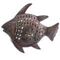 Pesce decorativo in metallo colorato, 33H40 cm