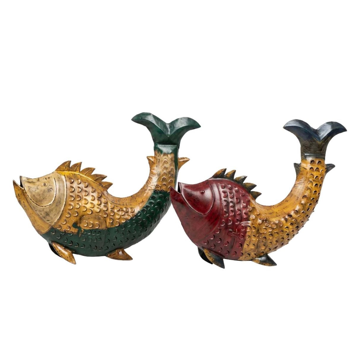 Pesce decorativo in metallo, 70x10x70 cm