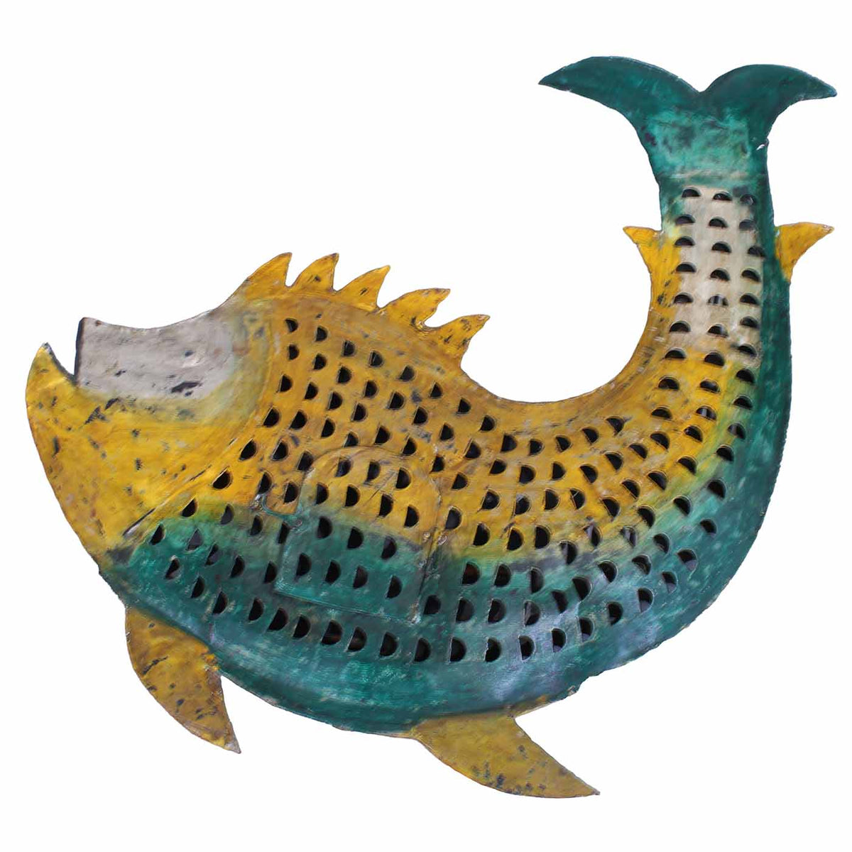 Pesce decorativo in metallo, 70x10x70 cm