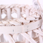 Lanterna bianca in vimini, Ø16x44 cm