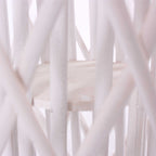 Lanterna bianca in vimini, Ø16x44 cm
