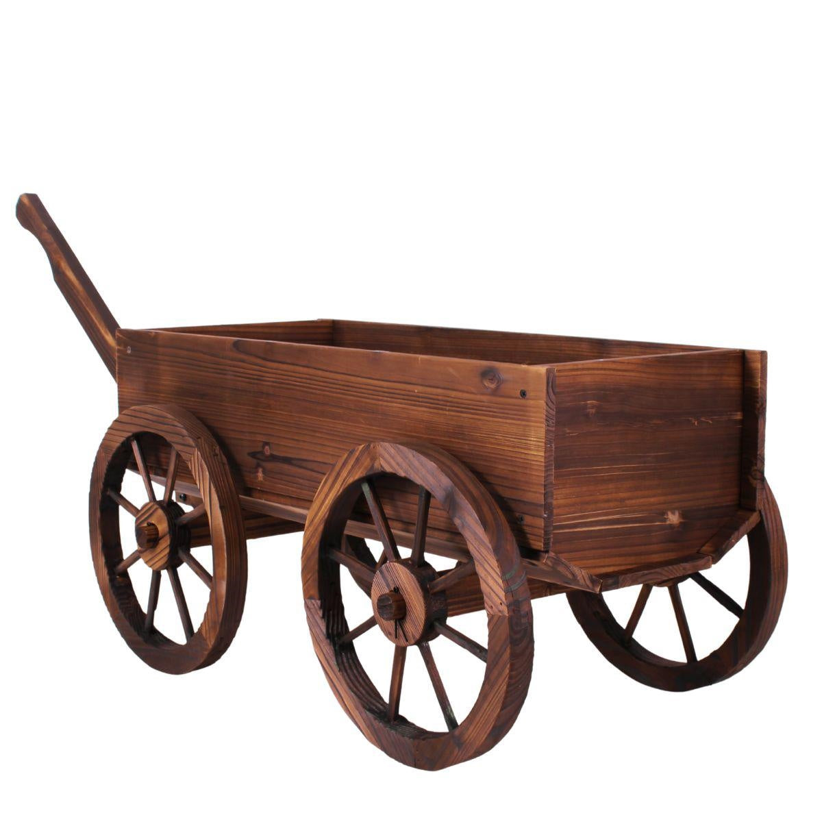 Carretto abete brunito 117x42H38 in KIT assemblaggio