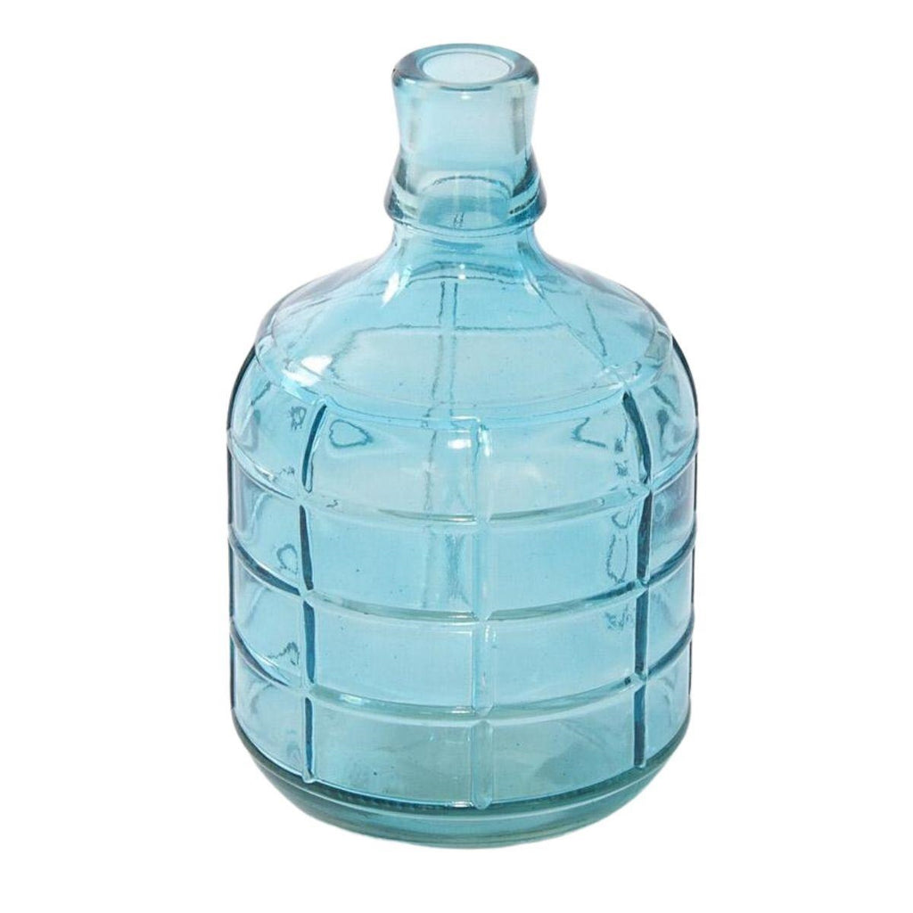 Vaso a bottiglia in vetro azzurro, Ø11H19 cm (kit da 10)