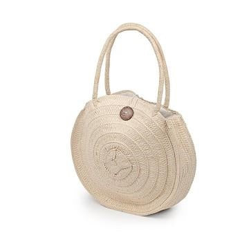 Borsa naturale con bottone, Ø35H50 cm (kit da 3)