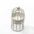 Gabbietta decorativa in metallo bianco, 6x6H11 cm (kit da 10)