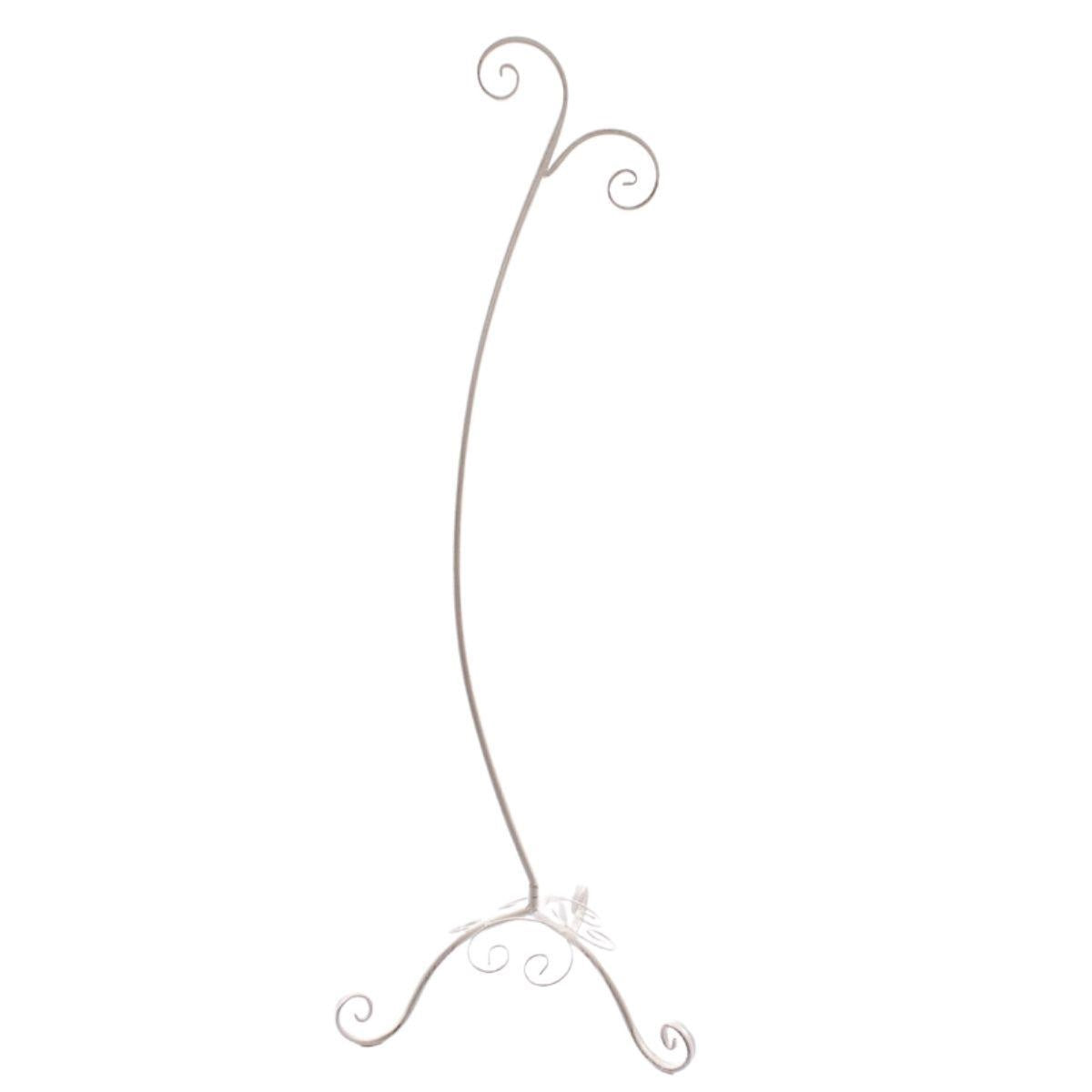 Appendino a stelo in metallo bianco, H120 cm