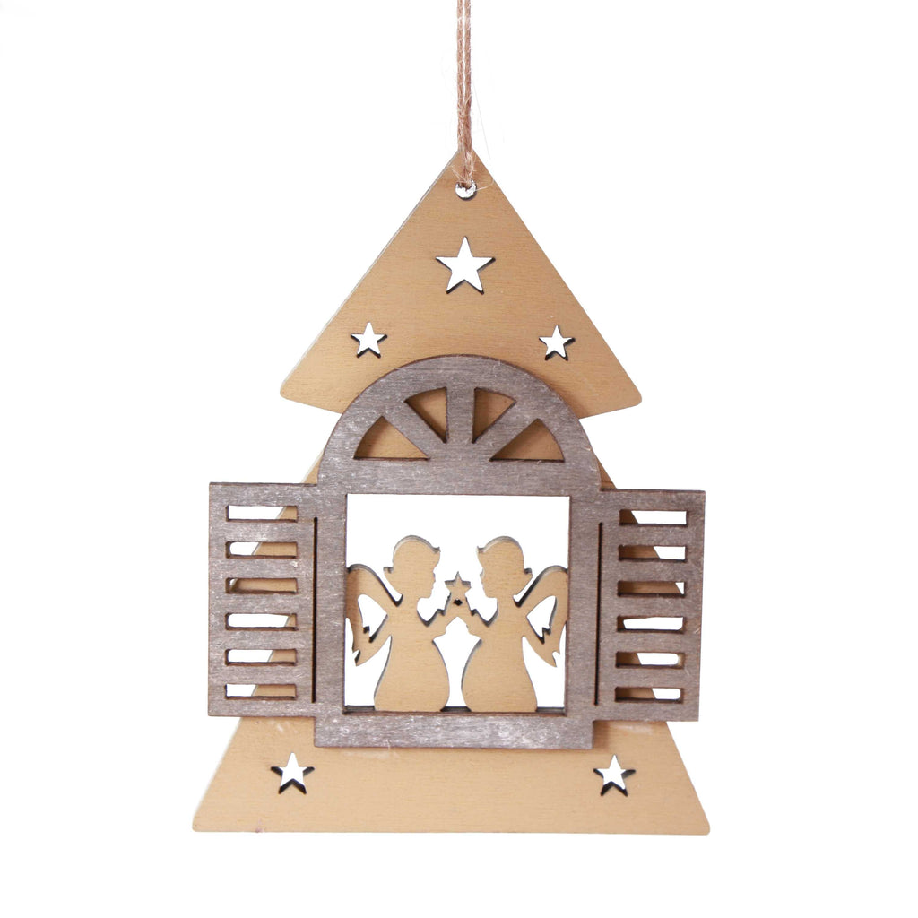 Decorazioni natalizie Finestra H8 cm, confezione da 3 (kit da 10)