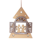 Decorazioni natalizie Finestra H8 cm, confezione da 3 (kit da 10)