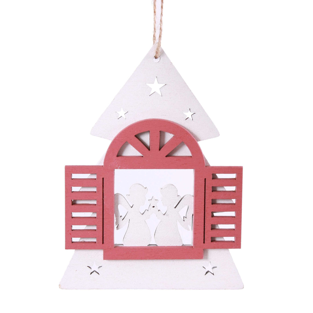 Decorazioni natalizie Finestra H8 cm, confezione da 3 (kit da 10)