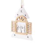 Decorazioni natalizie Finestra H8 cm, confezione da 3 (kit da 10)