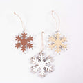 Decorazioni natalizie fiocco di neve, confezione da 3, H8 cm (kit da 10)